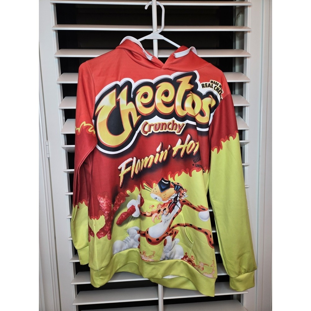 Flamin' Hot Cheetos Graphic Hoodie Pullover Kangaroo Pocket‎ Adult Medium - Picture 2 of 5